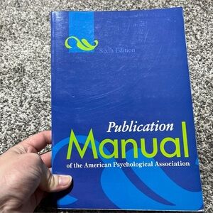 Publication Manual of the American Psychological Association® by APA 6th Edition